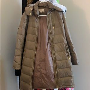 Women’s Small Tan Michael Kors Winter Coat w/ Hood